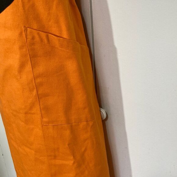 Jack o Lantern Pumpkin Halloween Cotton Kitchen baking Apron Pockets 35 x 27 in - Picture 6 of 8